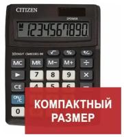 Калькулятор настольный CITIZEN BUSINESS LINE CMB1001BK, малый (136x100 мм), 10 разрядов, двойное питание