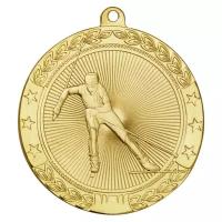 Медаль Комус лыжи, 50 мм, золото