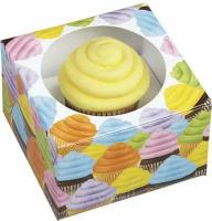 Упаковка для капкейков 1 ячейка Кексы Набор 3 шт. Cupcake Boxes Wilton 415-2375 5965