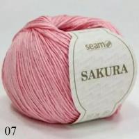 Пряжа Seam Sakura 07 Сеам Сакура, 100% вискоза, 50 г, 175 м, 1 моток