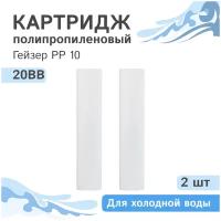 Полипропиленовые картриджи механической очистки Гейзер PP 10 - 20BB, 28077 - 2 шт