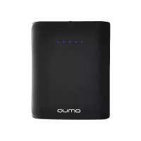 Внешний аккумулятор Qumo PowerAid 7800, 7800 мА-ч, 2 USB 1A+2A, черный