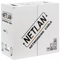 Кабель NETLAN EC-UF004-5E-PVC-GY F/UTP 4 пары, Кат.5e (Класс D), 100МГц, внутренний, PVC нг(B), серый, 305м