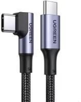 Кабель Ugreen US334 USB-C to USB-C Angled Round Cable (3 метра) чёрный (20583)