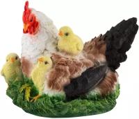 Фигурка садовая "Курица-наседка с цыплятами" Н-22см