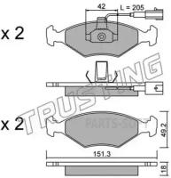 TRUSTING 2821 К-т дисков. тормоз. колодок