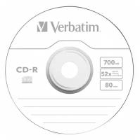 Носители информации CD-R, 52x, Verbatim Extra Protection, Slim/1, 43347