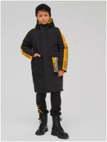 Пальто для мальчика, WBR, 66-052, черный, 140