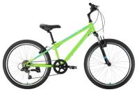 Подростковый велосипед Stark Respect 24.1 V Steel, год 2023, цвет Зеленый-Синий, ростовка 12