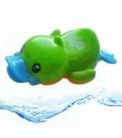 Uviton / Заводная игрушка для ванны/для купания для детей и малышей Утенок/уточка для, цвет зеленый