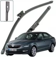 Дворники Skoda Octavia (3) A7 Шкода Октавия А7 лифтбек рест. 2016 2017 2018 2019 2020 Щетки стеклоочистителя бескаркасные 600-480 2шт