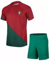 Футбольная форма "Сборная Португалии" ЧМ-2022 Катар, без номера (L / красный / зеленый / 50)