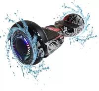 Детский гироскутер с ручкой Zaxboard ZX-7 Aqua LED 6.5 дюймов с 6 лет (Pirat)