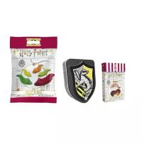 Конфеты Jelly Belly Гарри Поттера Bertie Bott's 35 гр. + Мармелад Jelly Slugs 59 гр. + Конфеты Эмблема факультета Пуффендуй 28 гр. (3 шт.)