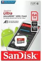 Карта памяти microSDXC SanDisk SDSQUAB-064G-GN6MN 64 Гб класс 10 Ultra UHS-I A 1 140 Мб/с