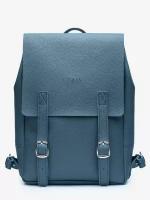 Рюкзак LOKIS синего цвета из экокожи с отделением для ноутбука