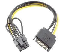 Кабель переходник SATA 15 (M) - PCI-E Power 6+2 (M) 11565, 0.2 м