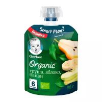 Пюре Gerber Organic Груша, яблоко, банан (с 6 месяцев) 90 г, 1 шт