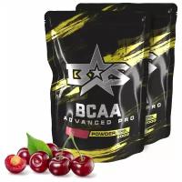 (2 УП х 200ГР) Аминокислотный комплекс Binasport "Advanced PRO BCAA" БЦАА порошок 400 г со вкусом вишни
