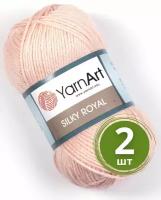 Пряжа YarnArt Silky Royal (ЯрнАрт Силк Роял) 2 мотка цвет 441, Нежно-розовый, 35% шелковая вискоза, 65% мериносовая шерсть, 50г, 140 м