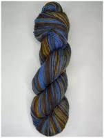 Пряжа для вязания шерсть 8/1 Blue-Brown 115-126 г