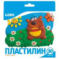 Пластилин LORI Классика, 10 цветов (Пл-002)