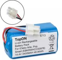 Аккумулятор для робота-пылесоса iClebo Arte, Pop, Smart. 14.4V 3400mAh Li-ion. PN: EBKRWHCC00978