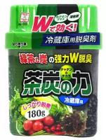 KOKUBO Поглотитель неприятных запахов для холодильника двойной "Сила угля и зеленого чая", 180 г