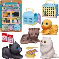 Игровой набор ABtoys "Счастливые друзья", Зоомагазин, 4 кошки и игровые предметы (PT-01801)