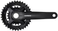 Система велосипедная SHIMANO MT210, 175мм, для 2x9 speed, интегрированный вал, 46/30, с защитой, черный, EFCMT210EX60CL