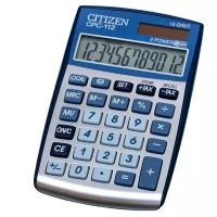 Калькулятор карманный Citizen CPC-112BK, 12 разр, двойное питание, 72*120*9мм, черный