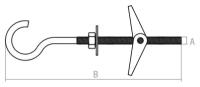 Дюбель складной пружинный М8х100 мм полукольцо STARFIX (SMP-66982-1)