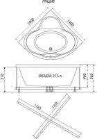 Акриловая ванна Triton Грация 140x140 (Щ0000048049)