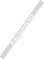 Трансфер "RADIOHEAD", желтый, красный, белый, переводная наклейка на одежду 422x15 мм