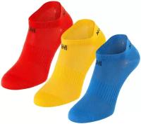 Носки Norfolk, 3 пары, размер 39-42, красный, синий, желтый