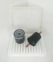 Фильтр воздушный + масляный +салонный + топливный комплект Лифан x50 (Lifan X50)