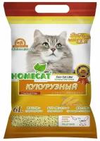 Комкующийся наполнитель Homecat Эколайн Кукурузный, 6л, 1 шт