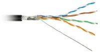 Кабель витая пара F/UTP кат.5E 4х2х24AWG solid PE Outdoor FUTP4-C5E-S24-OUT-PE-BK-500 черн. (м) Hyperline 49110