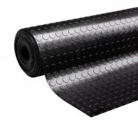 Резиновая рулонная дорожка Rubber Matting 1,2x4 м h3 мм "Круг" ("Монетка") (черная)