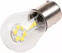 SKYWAY S08201429 Лампа диод S25 (P21W) 12V 9SMD диода BA15s 1-конт Белая Противотуманные, стопы, задний хо; SKYWAY