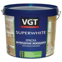 Краска интерьерная моющаяся VGT Superwhite база А, белая (2,5кг)