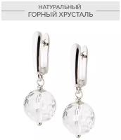 Alerie-Accessories Серьги из натурального ограненного горного хрусталя (ae177)