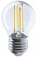 Лампа светодиодная филаментная 80 882 OLL-F-G45-10-230-2.7K-E27 10Вт шар прозрачная 2700К тепл. бел. E27 1000лм 220-240В онлайт 80882