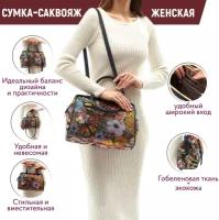 Сумка-саквояж женская из гобелена L-Craft