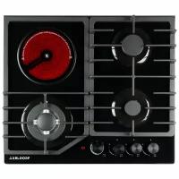 Варочная панель комбинированная 3 газ + 1электр, AXELDORF GH-0604-2 BLACK LUXE