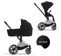 Детская коляска 2 в 1, Cybex Priam IV, рама Chrome /текстиль Onix Black