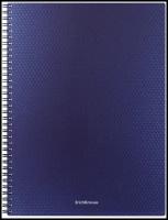 Тетрадь А4, 80 листов в клетку на спирали ErichKrause Total Blue, пластиковая обложка, блок офсет, белизна 100%, синяя