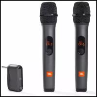 Микрофонный комплект JBL Wireless Microphone Set, разъем: jack 6.3 mm, черный, 2 шт