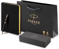 Подарочный набор Parker: шариковая ручка Parker Sonnet GT и ежедневник черного цвета