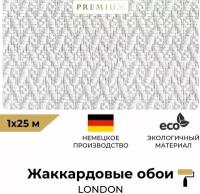 Жаккардовые обои BauTex Design London LUX 3, 1 х 25 м, плотность 280 г/м2; Премиум стеклообои под покраску